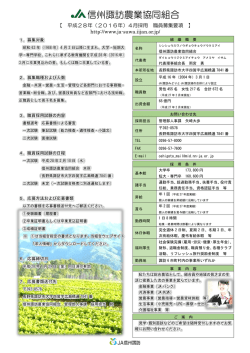H28年度採用3次募集 職員募集要項