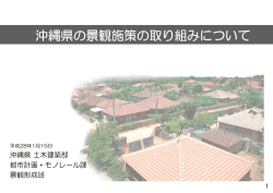 【資料1】沖縄県の景観施策の取り組みについて