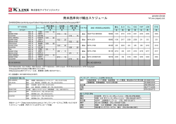 南米西岸向け輸出スケジュール