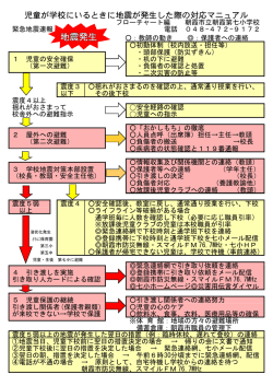 児童が学校にいるときに地震が発生した際の対応