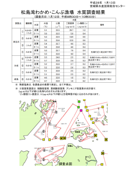 松島湾わかめ・こんぶ漁場水質調査結果 [PDFファイル／341KB]