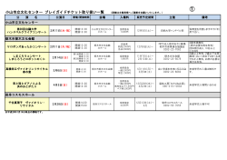 小山市立文化センター プレイガイドチケット取り扱い一覧 （詳細は主催者