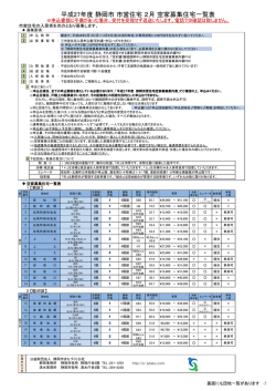 一般/子育て支援 - 静岡市 市営住宅