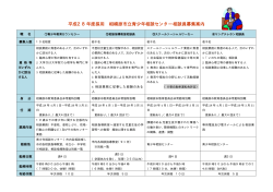 青少年相談センター相談員 募集案内 - 相模原市立総合学習センター