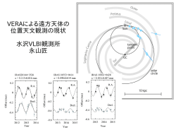 VERAによる遠方天体の 位置天文観測の現状 水沢VLBI観測所 永山匠
