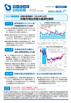 労働市場は改善の基調を維持