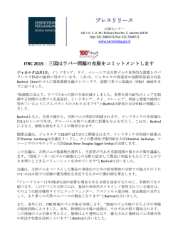 DownloadITRC 2015：三国はラバー問題の克服をコミットメントします