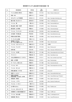 プレミアム宿泊券利用対象施設 [PDFファイル／93KB]