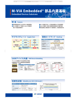 M-VIA Embedded&reg; 部品内蔵基板