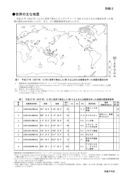 別紙2（世界の主な地震活動）[PDF形式: 1851KB]