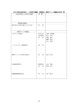 出向者一覧 - 三島青年会議所