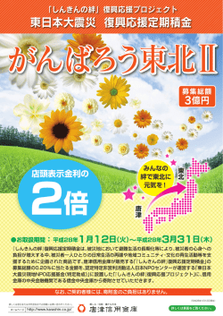 東日本大震災 復興応援定期積金