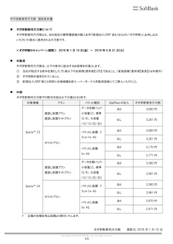 ギガ学割専用月月割 更新日