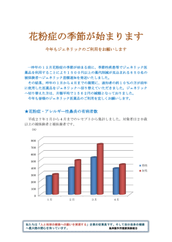 花粉症の季節が始まります - 島津製作所健康保険組合