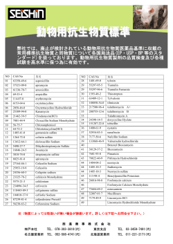 動物用抗生物質標準