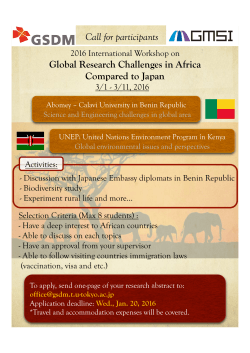 Global Research Challenges in Africa Compared to Japan Call for
