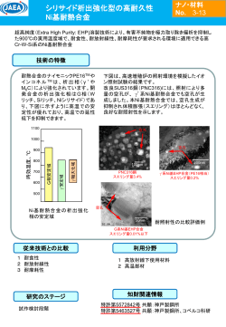 3-13 シリサイド析出強化型の高耐久性Ni基耐熱合金