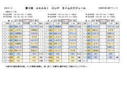 第3回 AKAGI CUP タイムスケジュール