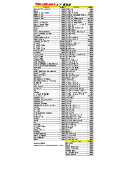 ルア-買取表