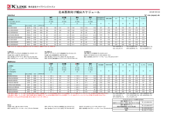北米西岸向け輸出スケジュール
