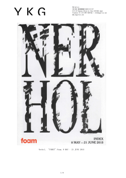 Nerhol, “INDEX”Foam, 8 MAY – 21 JUNE 2015