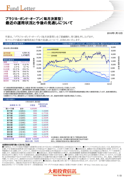（毎月決算型）【最近の運用状況と今後の見通しについて】