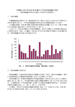 千葉県における平成28年春のスギ花粉飛散量予測（PDF：451KB）