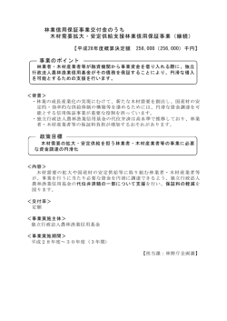 林業信用保証事業交付金のうち 木材需要拡大・安定供給支援