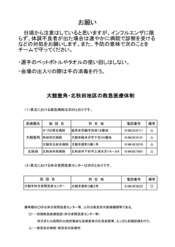 医療体制について