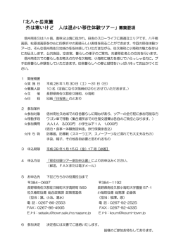 募集要項 - 佐久穂町役場