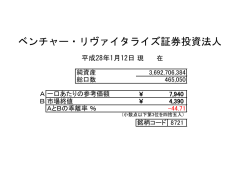 ベンチャー・リヴァイタライズ証券投資法人