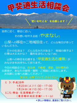 両面チラシ 甲斐適生活相談会