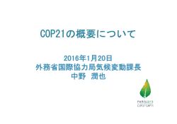 COP21の概要について - 地球環境戦略研究機関