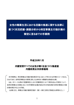 女性の職業生活における活躍の推進に関する法律に 基づく状況把握