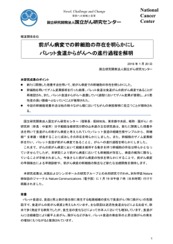 前がん病変での幹細胞の存在を明らかにし バレット