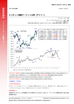 エリオット波動マーケット分析 - 三菱UFJ証券