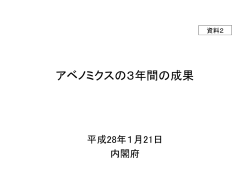 資料2 アベノミクスの3年間の成果（内閣府）（PDF形式495KB）
