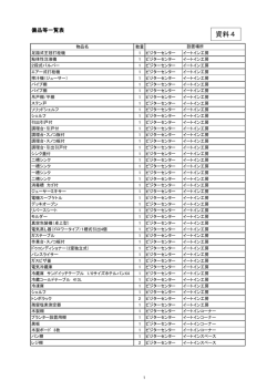 資料4 備品等一覧表（PDF：151.6KB）