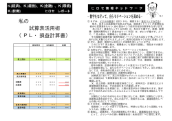 私の 試算表活用術 （PL・損益計算書）