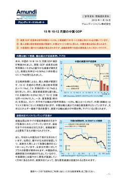 15 年10-12 月期の中国GDP