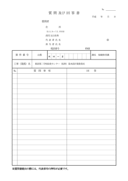 質問及び回答書