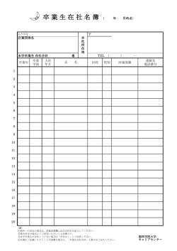 卒 業 生 在 社 名 簿 （ 年 月時点） 企業団体名 本学