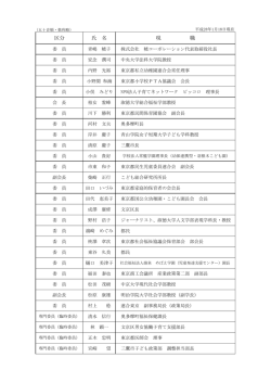 区分 氏 名 現 職 - 東京都教育委員会