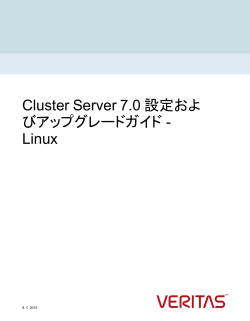 Cluster Server 7.0 設定およびアップグレードガイド - SORT