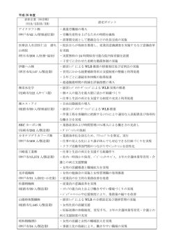 平成 26 年度 認定ポイント アイクラフト   (神戸市/42 人/情報通信業