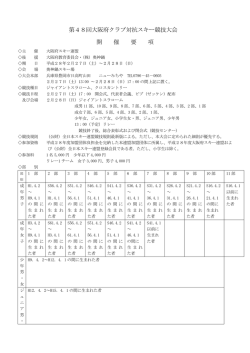 第48回大阪府クラブ対抗スキー競技大会 開 催 要 項