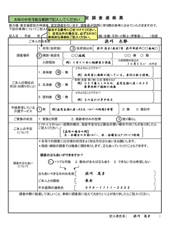 訪問調査連絡票 記入例(C)