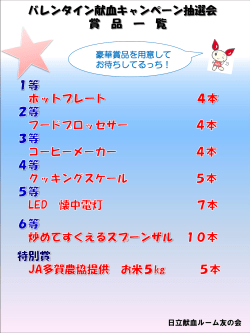 H27抽選会賞品一覧(PDF形式 226キロバイト)