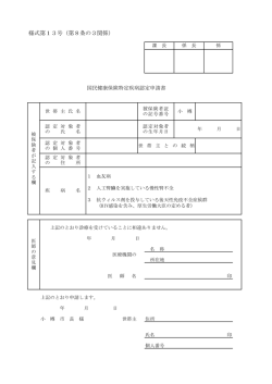 様式第13号（第8条の3関係）