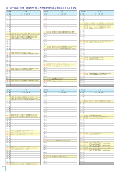 2016（平成28）年度 明海大学・朝日大学歯学部生涯研修部プログラム